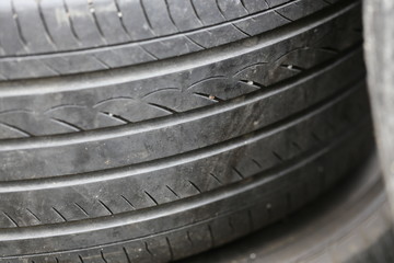 Used tire's detail