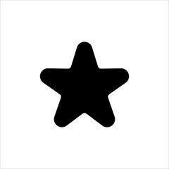 Vector star icon. black star symbol of rate, rating or favorite symbol with trendy flat style icon for web site design, logo, app, UI isolated on white background