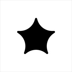 Vector star icon. black star symbol of rate, rating or favorite symbol with trendy flat style icon for web site design, logo, app, UI isolated on white background