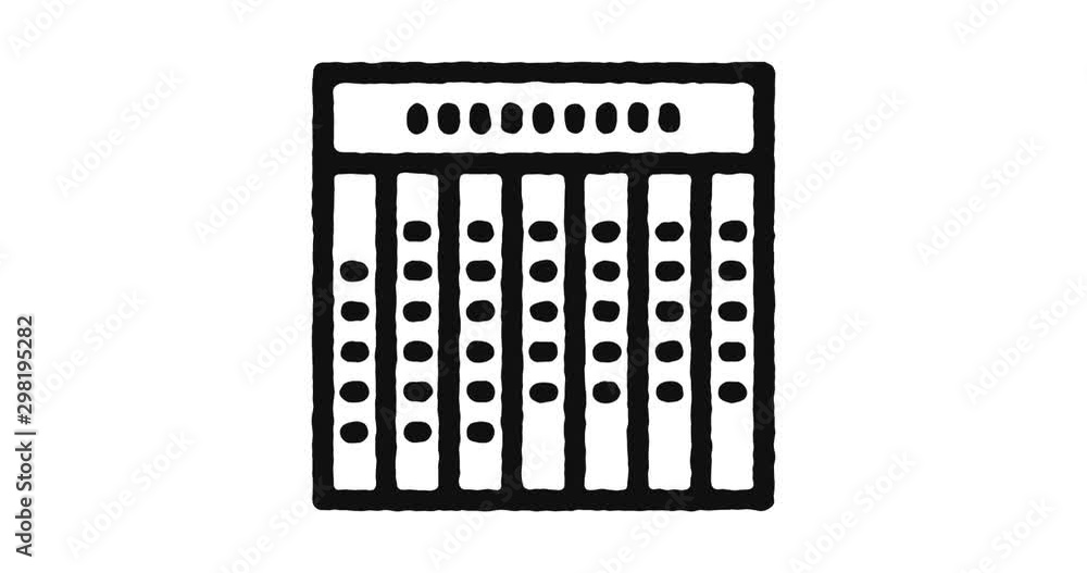 Poster calendar outline icon animation footage/video. hand drawn like symbol animated with motion graphic, 