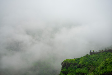 Fototapeta na wymiar Monsoon Clouds over Malshej Ghat ,Maharashtra,India