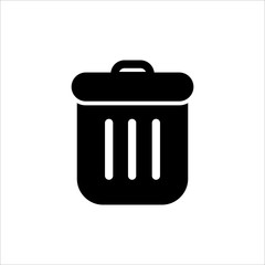  trash can icon. symbol of delete or remove with trendy flat style icon for web site design, logo, app, UI isolated on white background. vector illustration eps 10