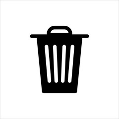 trash can icon. symbol of delete or remove with trendy flat style icon for web site design, logo, app, UI isolated on white background. vector illustration eps 10