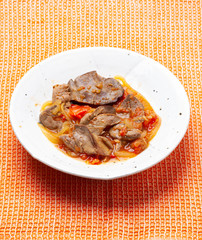 レバーのトマト煮