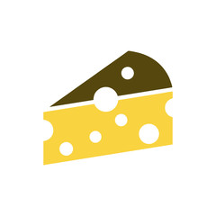 Fototapeta na wymiar Cheese icon vector design template on white background