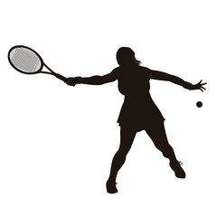 Obraz na płótnie Canvas Tennis Silhouette