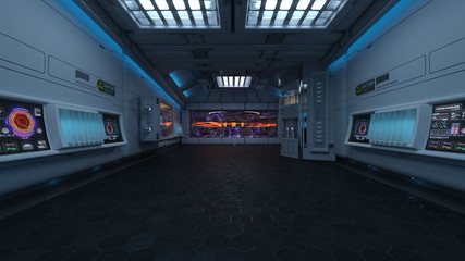 Obraz premium 宇宙船内部