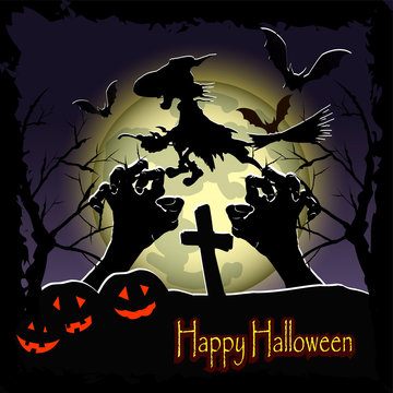Stock Illustration Festive Halloween Poster