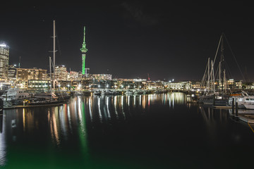 Fototapeta na wymiar LWTWL0004211 Auckland City and Skytower at Night; Skycity; ;