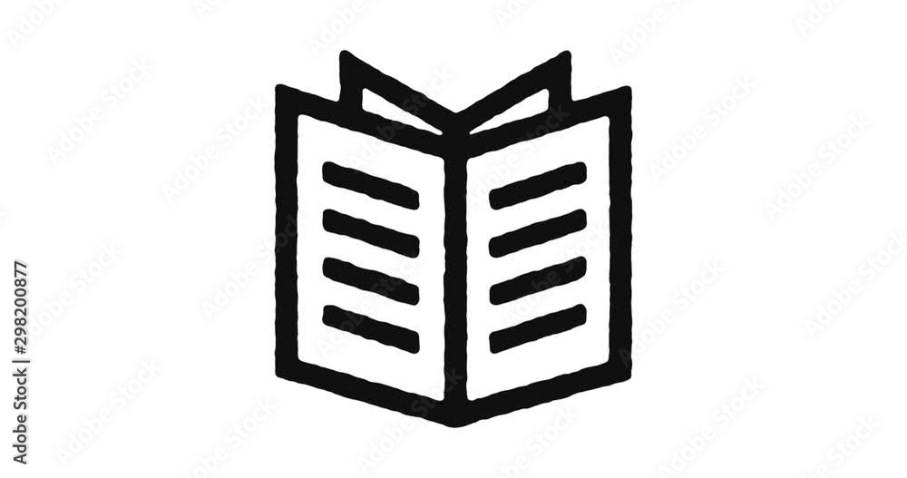 Poster education outline icon animation footage/video. hand drawn like symbol animated with motion graphic,