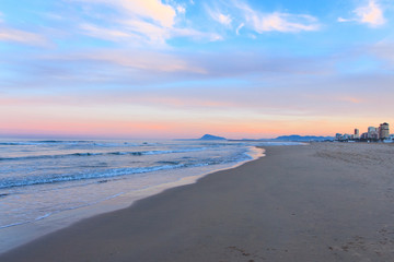 Gandia Strand  Sonnenuntergang