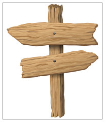 Vector wooden banner, sign posts or boards.