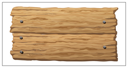 Vector wooden banner, sign posts or boards.