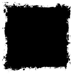 Obraz premium Grunge background black rectangular isolated on white background