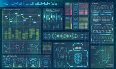 Futuristic User Interface. HUD Infographic Elements for Motion Design