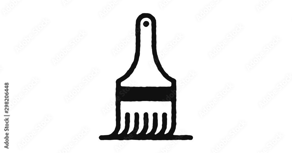 Poster painting outline icon animation footage/video. hand drawn like symbol animated with motion graphic, 