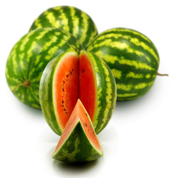 Isolated image of a watermelons on a white background