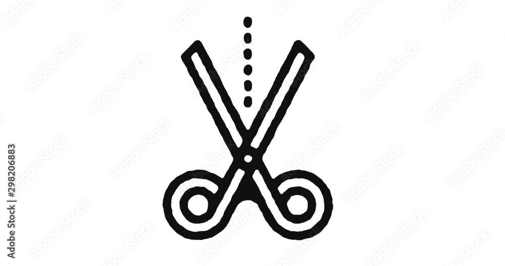Aufkleber crafting outline icon animation footage/video. hand drawn like symbol animated with motion graphic, 