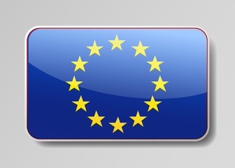european union flag button