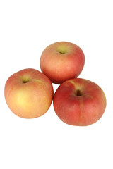 Fototapeta na wymiar Three Ripe Apple Fruits