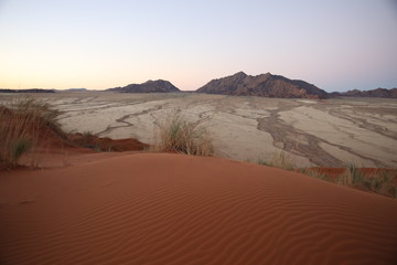Fototapeta na wymiar Sand dunes in Namib Desert in Namibia