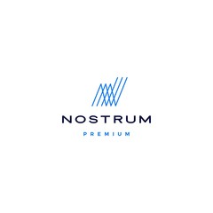 Fototapeta premium N letter mark logo initial vector icon illustration