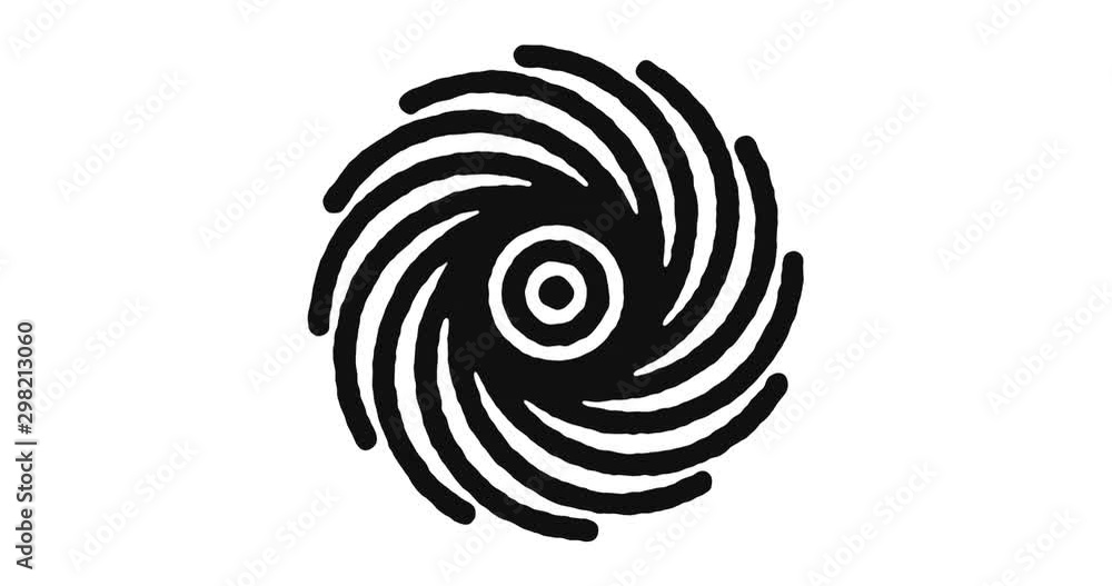 Poster hurricane outline icon animation footage/video. hand drawn like symbol animated with motion graphic,