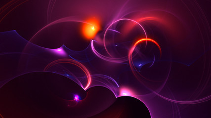 Fractal 3D rendering abstract light surreal background