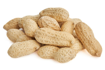peanuts isolated on white background