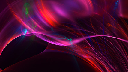 Fractal 3D rendering abstract light surreal background