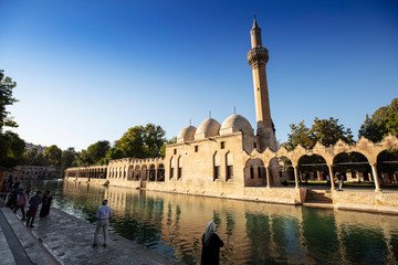 Balikligol, Sanliurfa / Turkey. Balikligol Mosque ( Fish Lake )