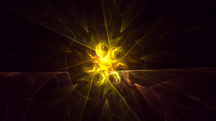 Fractal 3D rendering abstract light surreal background