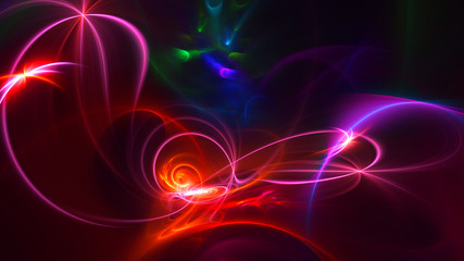 Fractal 3D rendering abstract light surreal background