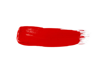 one large lock with red paint in the center of the image, on a white background, isolated, mocap,...