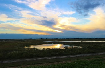 夕景　秋　空　渡良瀬　栃木