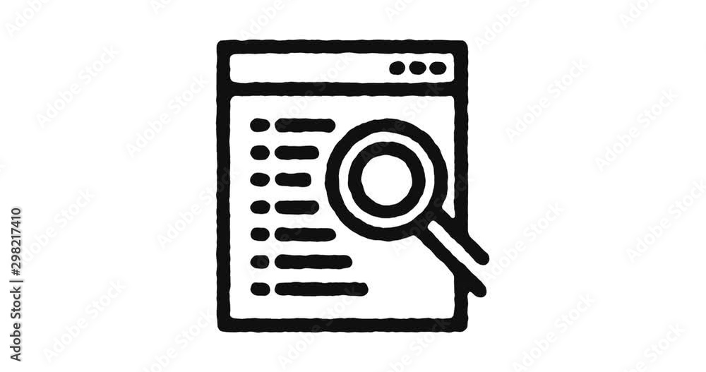 Poster web development outline icon animation footage/video. hand drawn like symbol animated with motion gr