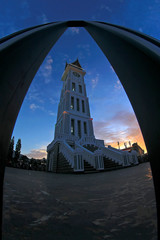 Jam Gadang, an icon of the city of Bukittinggi, West Sumatra. built in the period 1926. this clock...