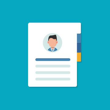 Profile,Document Design Concept,flat Cartoon Style Of User Or Profile 