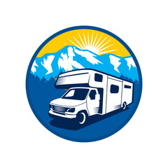 RV Camp Logo, Caravan Logo, Camp Logo