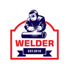 Welder Logo, Welding Logo, Worker Logo