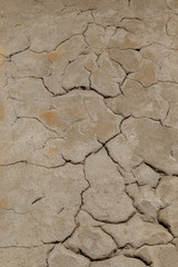 yellow background of cracked texture