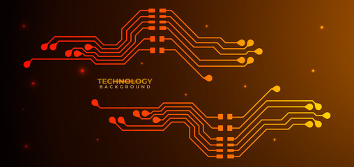 Abstract futuristic digital technology background. Circuit board design background. Vector illustration eps 10.