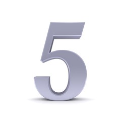 5 five number silver 3d