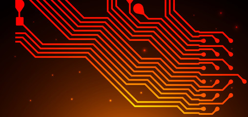 Abstract futuristic digital technology background. Circuit board design background. Vector illustration eps 10.