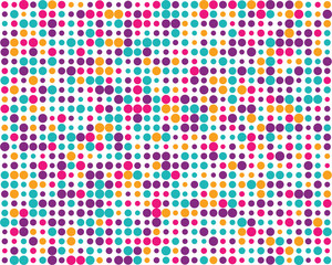 Pattern with colorful circles, seamless vector background