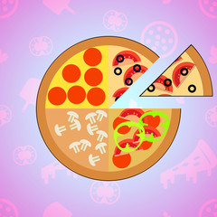 pizza vector background