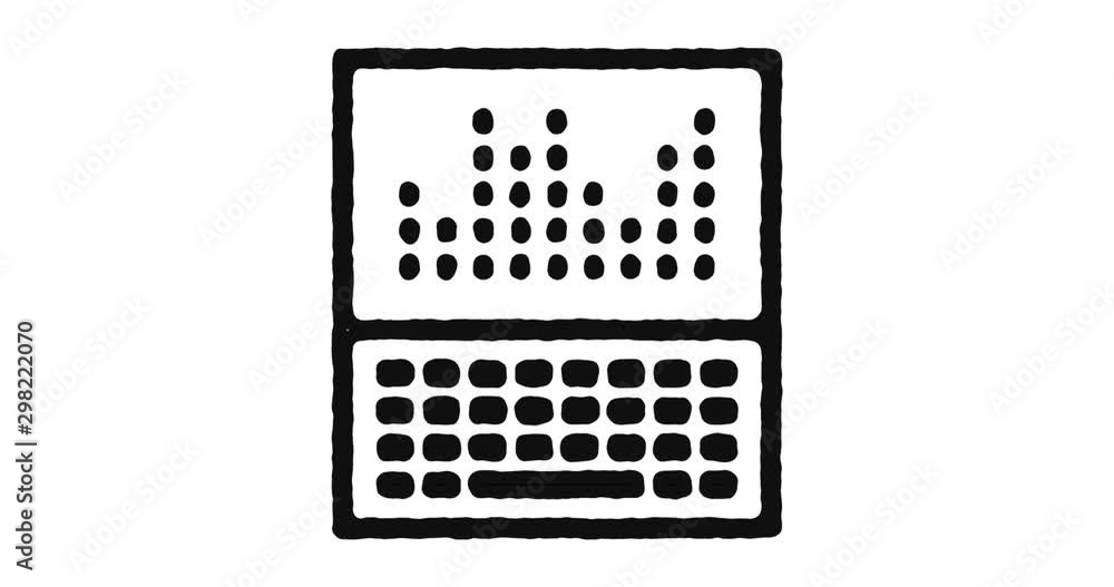 Poster statistics outline icon animation footage/video. hand drawn like symbol animated with motion graphic