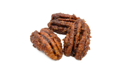 Gebrannte Pakannüsse Nahaufnahme