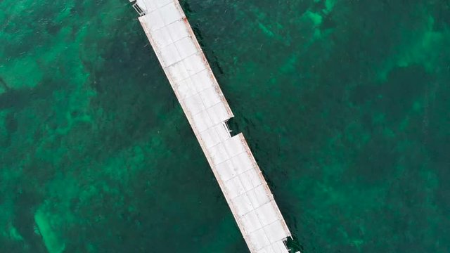 Old bridge from above in Florida Keys