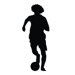 soccer player silhouette